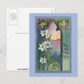 Het Venster van de kerk, Quatrefoils en de Lelie Feestdagenkaart (Voorkant / Achterkant)