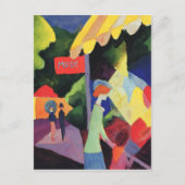 Het venster van de mode door Augustus Macke Briefkaart (Voorkant)