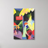 Het Venster van de mode door Augustus Macke,  Fauv Canvas Afdruk (Voorkant)