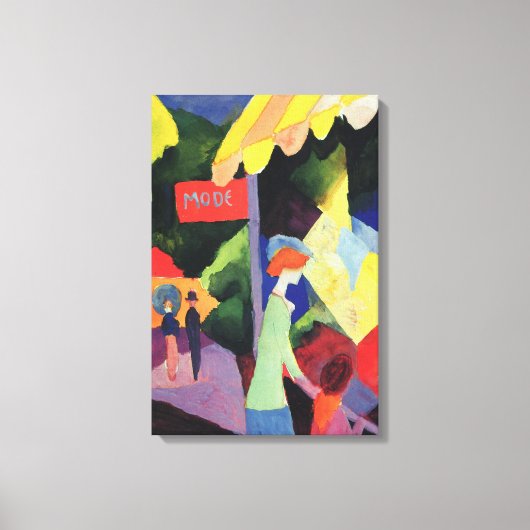 Het Venster van de mode door Augustus Macke, Fauv Canvas Afdruk (Voorkant)