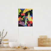 Het Venster van de mode door Augustus Macke,  Fauv Poster (Keuken)