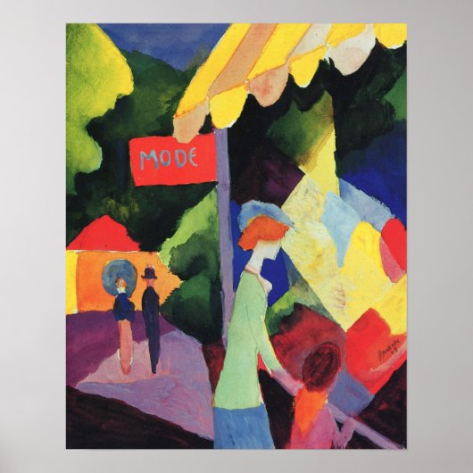 Het Venster van de mode door Augustus Macke,  Fauv Poster (Voorkant)