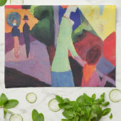 Het Venster van de mode door Augustus Macke,  Fauv Theedoek (Gevouwen)