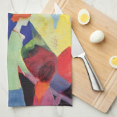 Het Venster van de mode door Augustus Macke,  Fauv Theedoek (Quarter Fold)