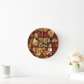 Het venster van het Glas in lood dat de Aankondigi Ronde Klok (Huis)