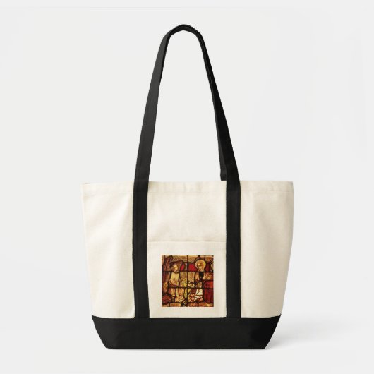 Het venster van het Glas in lood dat de Aankondigi Tote Bag (Voorkant)