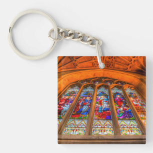 Het Venster van het Glas in lood van de abdij Sleutelhanger