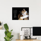 Het venster van katten ogen aan een andere wereld poster (Thuiskantoor)