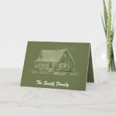 Het Venster van Kerstmis van de winter steekt het Feestdagen Kaart (Achterkant)