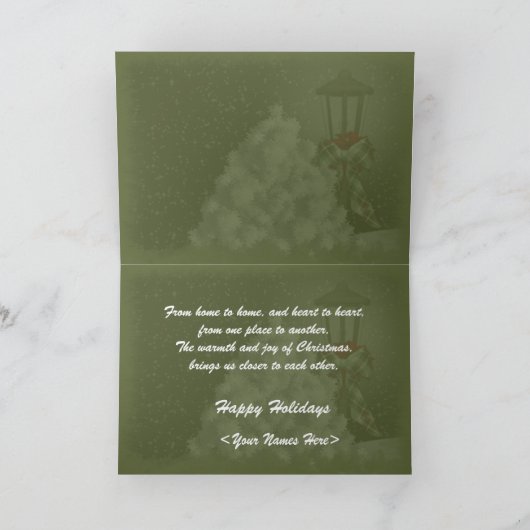 Het Venster van Kerstmis van de winter steekt het Feestdagen Kaart (Binnen)