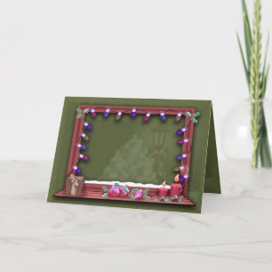 Het Venster van Kerstmis van de winter steekt het Feestdagen Kaart