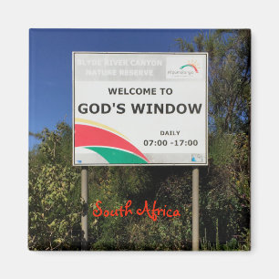 Het venster van Zuid-Afrika God Magneet