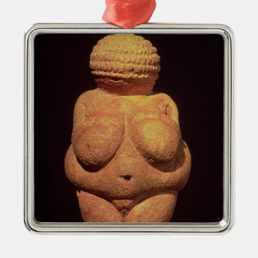 Het Venus Willendorf, vruchtbaarheidssymbool Metalen Ornament (Voorkant)