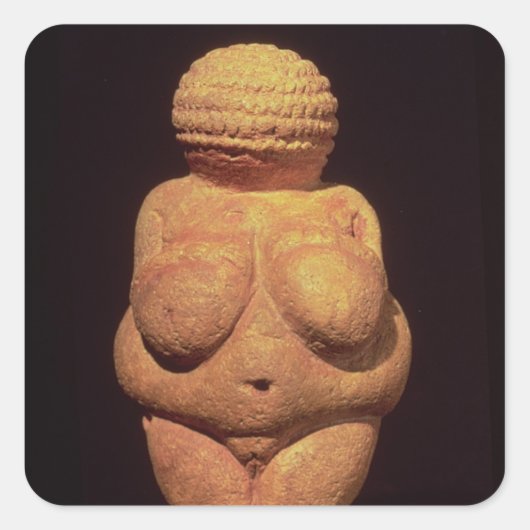 Het Venus Willendorf, vruchtbaarheidssymbool Vierkante Sticker (Voorkant)