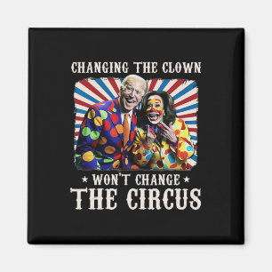 Het veranderen van de clown zal het circus Kamala  Magneet