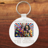 Het veranderen van de clown zal het circus Kamala Sleutelhanger (Voorkant)