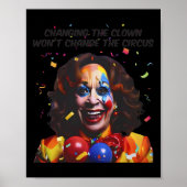 Het veranderen van de clown zal het circus niet ve poster (Voorkant)