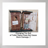 Het veranderen van de Roll van Toilet Tissue Poster (Voorkant)