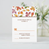 Het veranderen verlaat Herfst RSVP-kaart RSVP Kaartje (Staand voorkant)