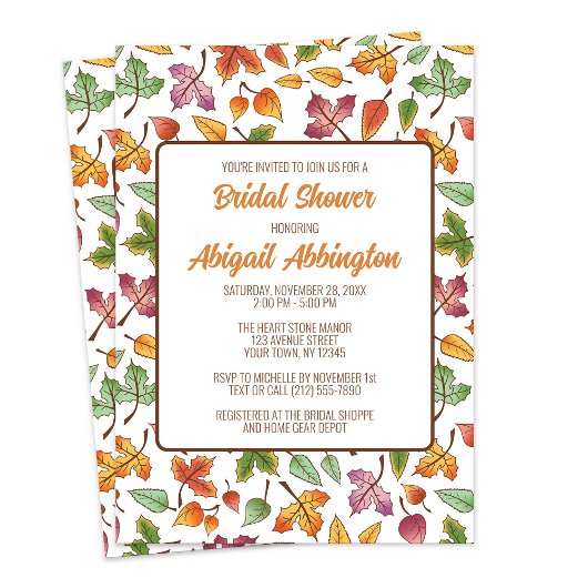 Het veranderen verlaat Herfst Vrijgezellenfeest Kaart