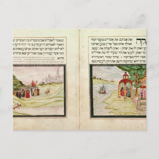 Het verbannen van Hagar en Ishmael Briefkaart (Voorkant)