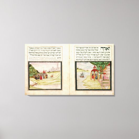 Het verbannen van Hagar en Ishmael Canvas Afdruk (Voorkant)