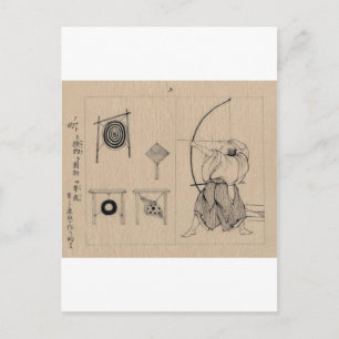 Het verbazen Japanse circa 1878 van de Tekening Briefkaart