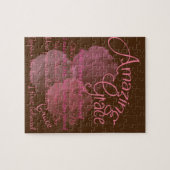 Het verbazende Mooie Roze van de Gunst nam Legpuzzel (Horizontaal)