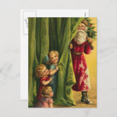 Het verbergen van Boom van de Kinderen van de Laag Feestdagenkaart (Voorkant / Achterkant)