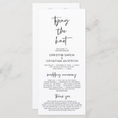 Het verbinden van de knoop, het Moderne Minimale P Programmakaart (Voorkant / Achterkant)