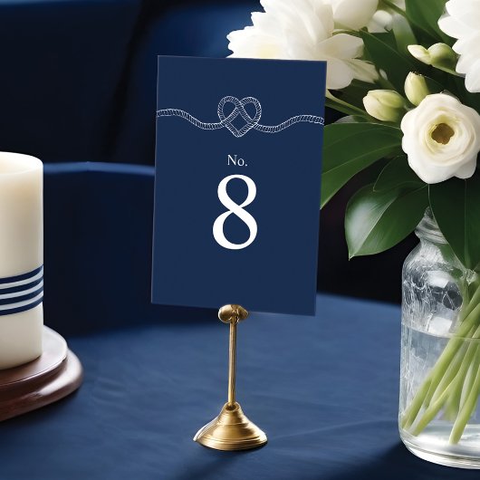 Het verbinden van de Knot Rope Heart Nautical Navy Kaart