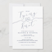 Het verbinden van de Knot Rope Heart Nautical Navy Kaart (Voorkant)