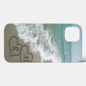 Het verbinden van Hart op het Zand van de Beach Case-Mate iPhone Case (Achterkant (horizontaal))