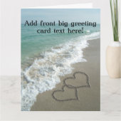 Het verbinden van Hart op het Zand van de Beach Kaart (Voorkant)
