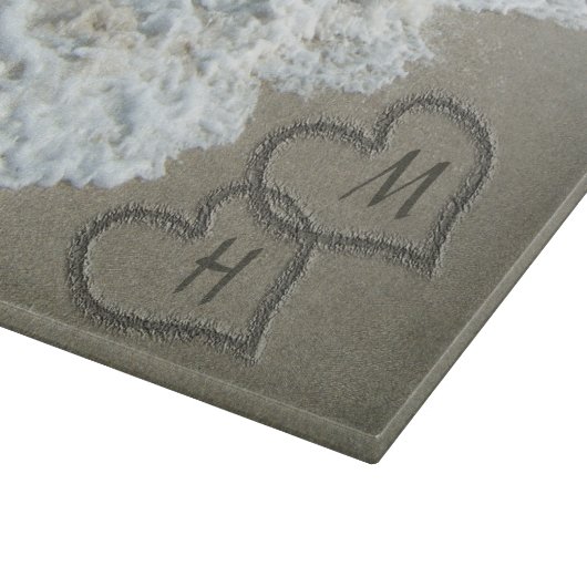 Het verbinden van Hart op het Zand van de Beach Snijplank (Hoek)