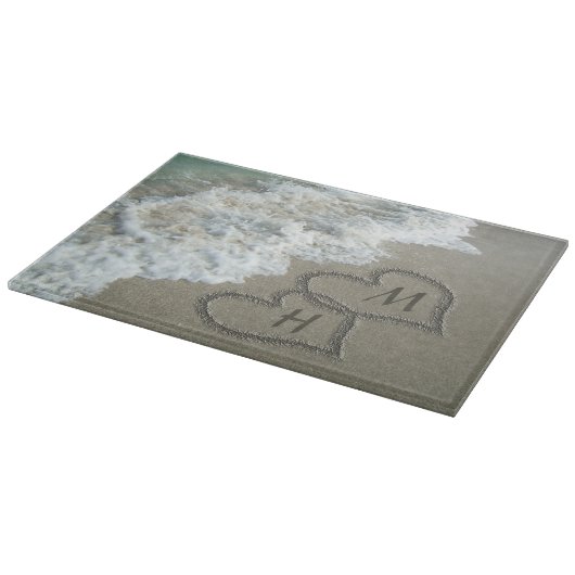 Het verbinden van Hart op het Zand van de Beach Snijplank (Hoek)