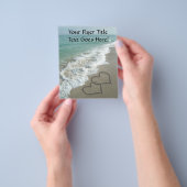 Het verbinden van Harten op ZandBeach, Oceaan/Wedd Flyer (Hand)