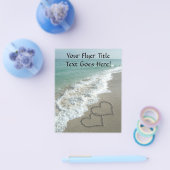 Het verbinden van Harten op ZandBeach, Oceaan/Wedd Flyer (Enkel)