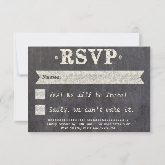 Het verbinden van Knot Chalkboard Gay RSVP (Voorkant)