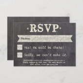 Het verbinden van Knot Chalkboard Gay RSVP (Voorkant / Achterkant)