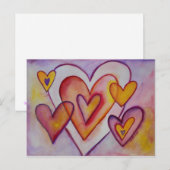 Het verbinden van Liefde Hart de Aangepaste Briefk Briefkaart (Voorkant / Achterkant)