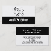 Het verbonden Ontwerp van de Rings van de Weddensc Visitekaartje (Voorkant / Achterkant)