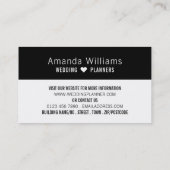 Het verbonden Ontwerp van de Rings van de Weddensc Visitekaartje (Achterkant)