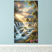 Het verborgen paradijs - een legendarische ontsnap canvas afdruk (Insitu (Houten vloer))