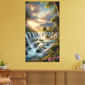 Het verborgen paradijs - een legendarische ontsnap canvas afdruk (Insitu (Woonkamer))