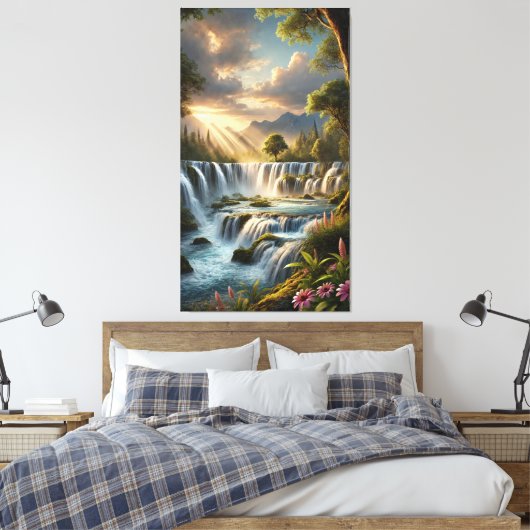 Het verborgen paradijs - een legendarische ontsnap canvas afdruk (Insitu (Slaapkamer))