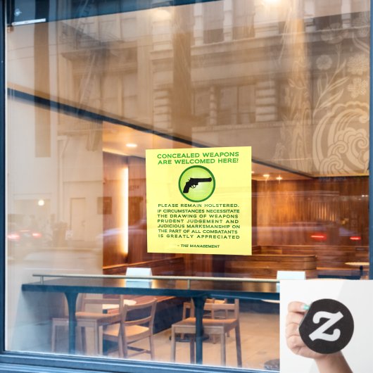 Het verborgen Venster van de Waarschuwing van het  Raamsticker (Cafe Raam)