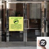 Het verborgen Venster van de Waarschuwing van het  Raamsticker (Kantoordeur)