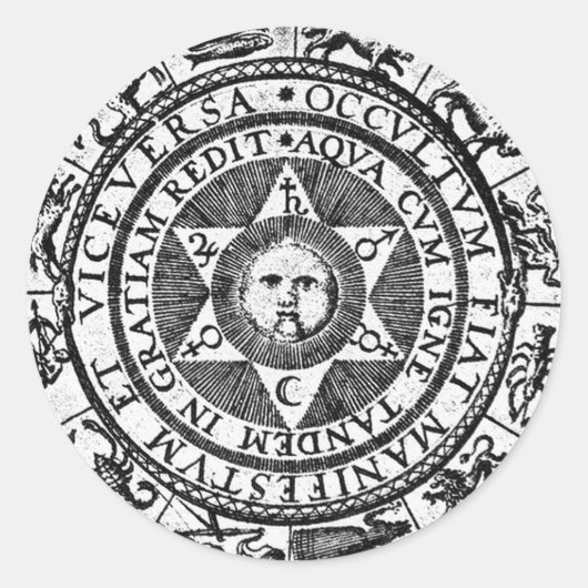 Het verborgen wordt het manifeste ronde sticker (Voorkant)