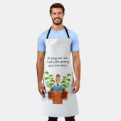 Het verbouwen van je eigen eten is als het afdrukk schort (Gedragen)